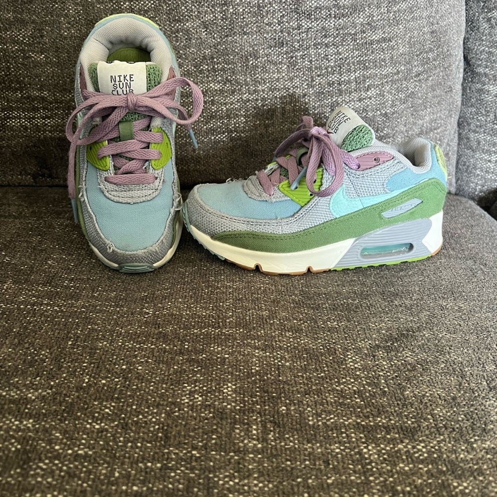 Nike Air Max 90 SE Sun Club Worn Blue Treeline Kids Sneakers